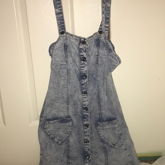 Jean Dress with Heart Pockets (only worn once) - Picture 1 of 3